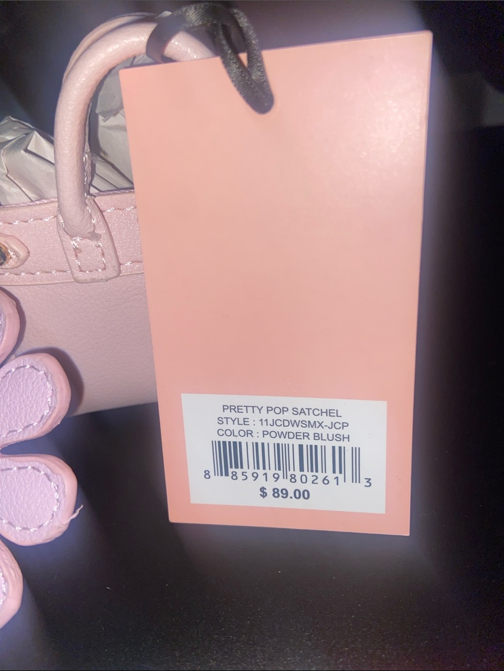 Juicy Couture Light Pink Mini Purse Keychain with Daisy Charm - Picture 4 of 4